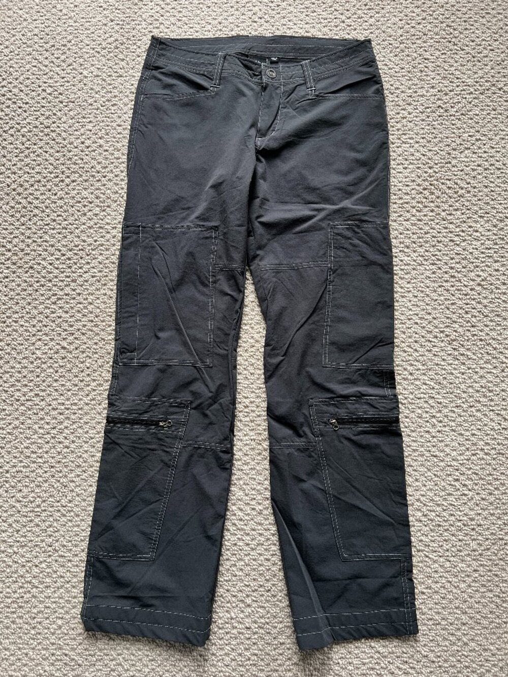 KUHL utility cargo hiking pants, gray, size 8